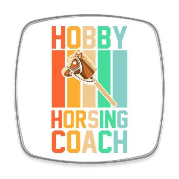 Steckenpferd Hobbyhorse Hobby Horsing - Square fridge magnet - white - Front