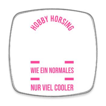 Steckenpferd Hobbyhorse Hobby Horsing - Square fridge magnet - white - Front