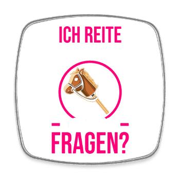 Steckenpferd Hobbyhorse Hobby Horsing - Viereckiger Kühlschrankmagnet - Weiß - Vorne