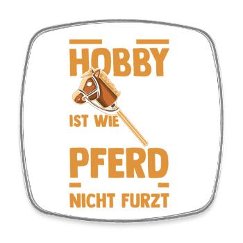 Steckenpferd Hobbyhorse Hobby Horsing - Viereckiger Kühlschrankmagnet - Weiß - Vorne