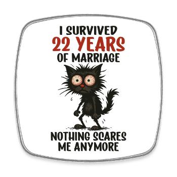 22 Cadeaux d’anniversaire de mariage Mari Mari Époux Femme - Magnet carré - blanc - Devant