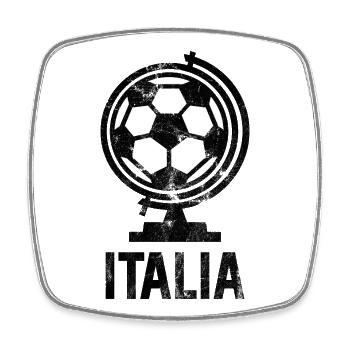 Italia Fussball - Viereckiger Kühlschrankmagnet - Weiß - Vorne