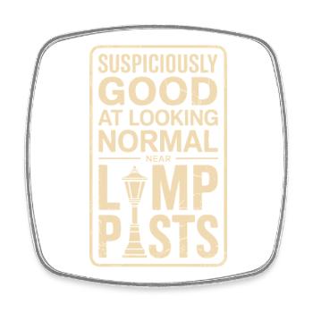 Normal an Laternen aussehen | Geocaching Humor - Viereckiger Kühlschrankmagnet - Weiß - Vorne