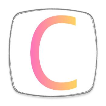 C - Viereckiger Kühlschrankmagnet - Weiß - Vorne