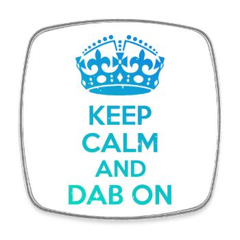 Keep Calm and Dab On – Funny Dance Design - Square fridge magnet - white - Front