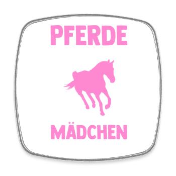 Reiten Pferdeliebhaber Reiterhof Pferde - Viereckiger Kühlschrankmagnet - Weiß - Vorne