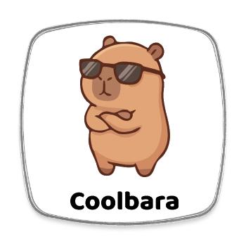 Coolbara - zu cool, unbeeindruckt vom stress - Viereckiger Kühlschrankmagnet - Weiß - Vorne