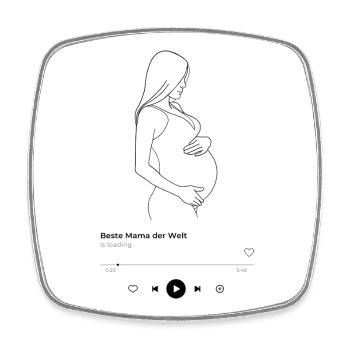 Zukünftige Mama Geschenk Schwangerschaft Geburt - Viereckiger Kühlschrankmagnet - Weiß - Vorne