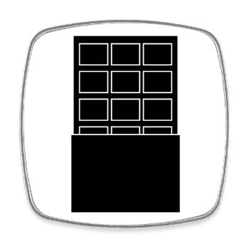 Chocolate - Square fridge magnet - white - Front
