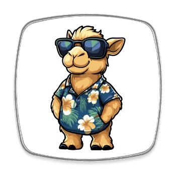 Vacances de la bande dessinée Camel - Magnet carré - blanc - Devant
