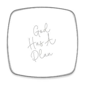 Gottes Plan Kreuz Handschrift Glaube Kirche Bibel - Viereckiger Kühlschrankmagnet - Weiß - Vorne