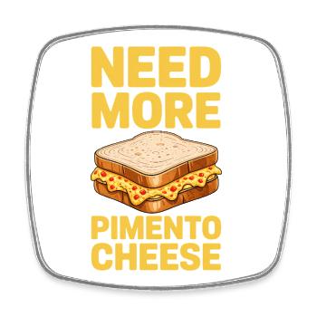 Pimento Cheese Sandwiches Pimentkäse Geschenke - Viereckiger Kühlschrankmagnet - Weiß - Vorne