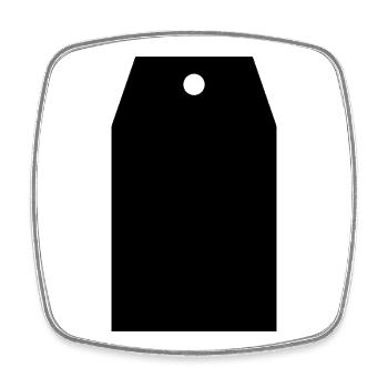 Étiquette cadeau - Magnet carré - blanc - Devant