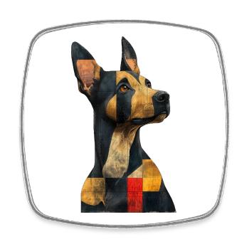 süßer Hund - Viereckiger Kühlschrankmagnet - Weiß - Vorne