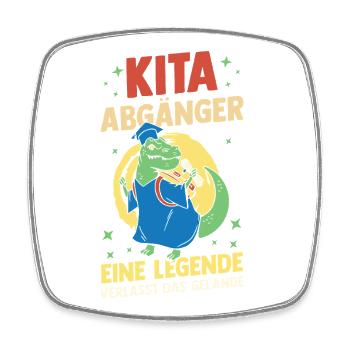 Kita Erste Klasse Dinosaurier Schüler Kindergarten - Viereckiger Kühlschrankmagnet - Weiß - Vorne