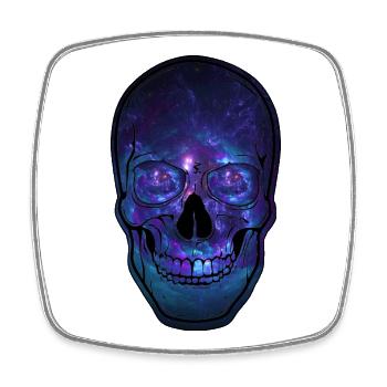 Galactic Skull Nebula - Square fridge magnet - white - Front