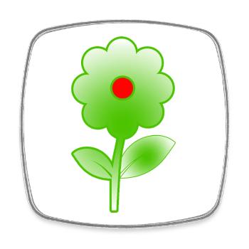 Blumen - Viereckiger Kühlschrankmagnet - Weiß - Vorne