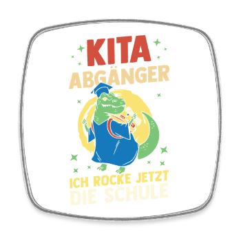 Kita Erste Klasse Dinosaurier Schüler Kindergarten - Viereckiger Kühlschrankmagnet - Weiß - Vorne
