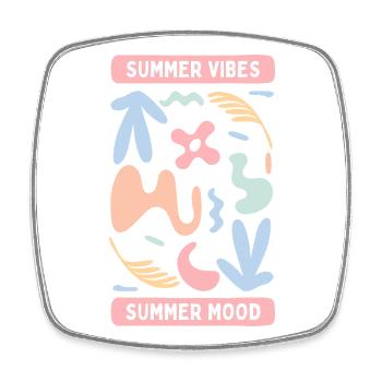 Pastel Abstract Summer Vibes - Viereckiger Kühlschrankmagnet - Weiß - Vorne