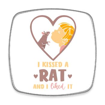 Rat, house rat, rat owner, rat lover - Square fridge magnet - white - Front