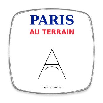 Paris au Terrain: Urbain et Sportif - Magnet carré - blanc - Devant