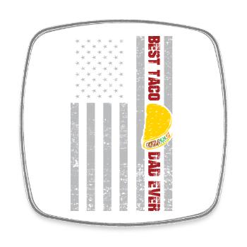 Taco Father Saying - Magnet carré - blanc - Devant