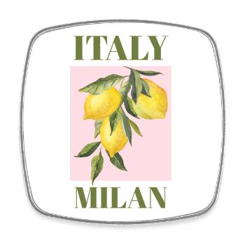 Italy Milan Holiday Beach Lemons Milan - Square fridge magnet - white - Front
