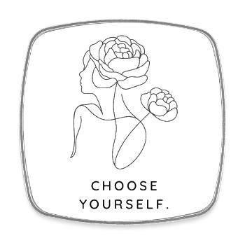 Choos yourself - Viereckiger Kühlschrankmagnet - Weiß - Vorne