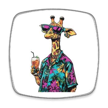 Été de la bande dessinée Girafe - Magnet carré - blanc - Devant