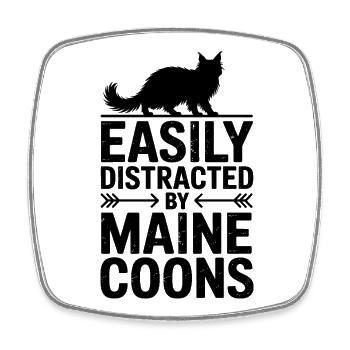 Maine Coon Sprüche Katze Witz Maine Coon Geschenk  - Viereckiger Kühlschrankmagnet - Weiß - Vorne