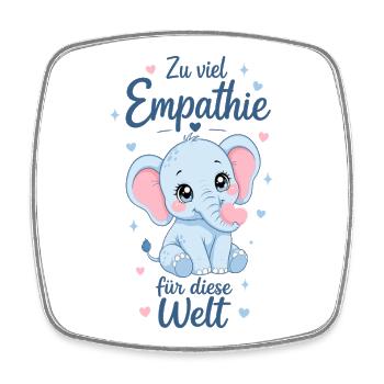 Empathie Elefant Geschenk - Viereckiger Kühlschrankmagnet - Weiß - Vorne