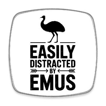 Emu Sayings Emu Funny Emu Gift - Square fridge magnet - white - Front