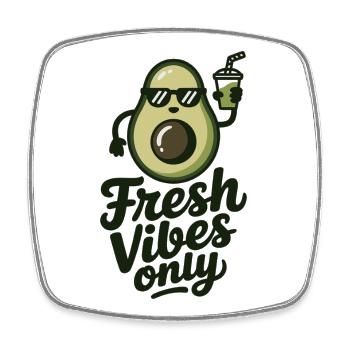 Avocado Sommer Shirt Geschenk für Avocado Fans - Viereckiger Kühlschrankmagnet - Weiß - Vorne