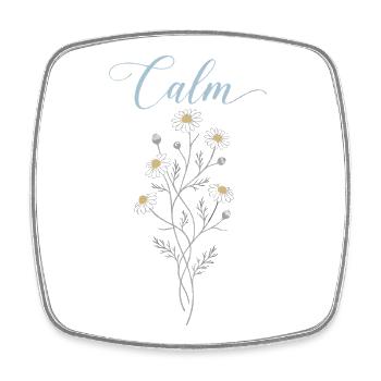 Chamomile Flowers Calm Relaxation - Square fridge magnet - white - Front