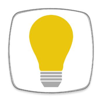 Light bulb - Square fridge magnet - white - Front