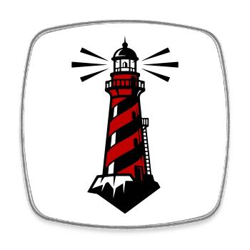 Icône de la Côte du Phare - Magnet carré - blanc - Devant