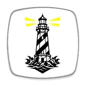 Icône de la Côte du Phare - Magnet carré - blanc - Devant