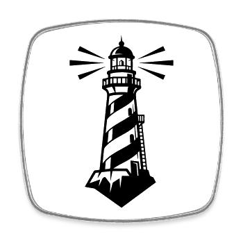 Icône de la Côte du Phare - Magnet carré - blanc - Devant