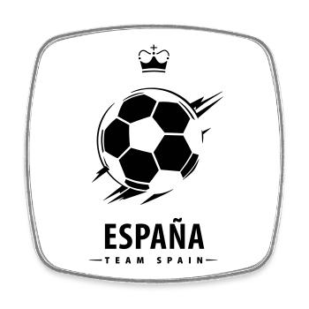 Spain Football Supporter Soccer Fan Design - Square fridge magnet - white - Front
