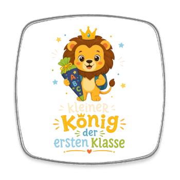 Kleiner König der ersten Klasse - Viereckiger Kühlschrankmagnet - Weiß - Vorne
