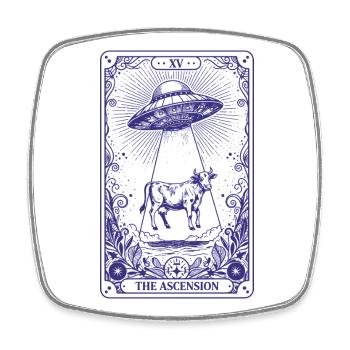 Spiritualité Géométrie sacrée L’Ascension - Magnet carré - blanc - Devant