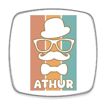 Cadeau pour Athur - Magnet carré - blanc - Devant