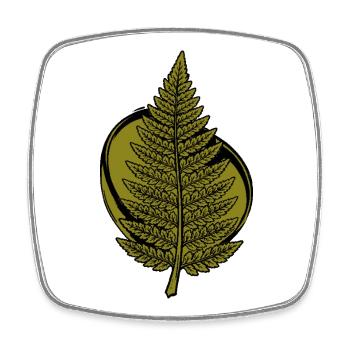 Minimal Forest Symbol Nature Streetwear - Square fridge magnet - white - Front