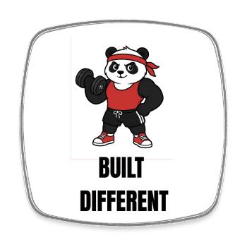 construit différemment - Magnet carré - blanc - Devant