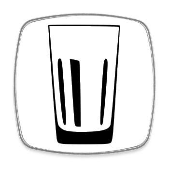 Glas Gastronomie Barkeeper Geschenk - Viereckiger Kühlschrankmagnet - Weiß - Vorne