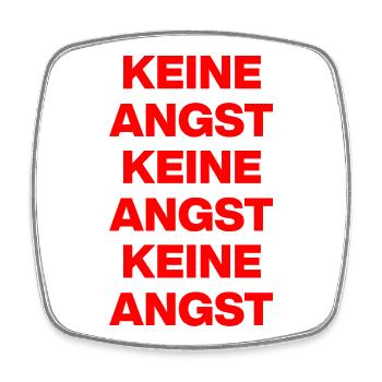 KEINE ANGST NIE WIEDER IST JETZT ROT NO NZS / AFD - Viereckiger Kühlschrankmagnet - Weiß - Vorne