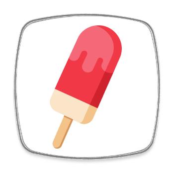 Glace - Magnet carré - blanc - Devant