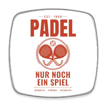 Padel Nur Noch Ein Spiel Padel Tennis Geschenk - Viereckiger Kühlschrankmagnet - Weiß - Vorne