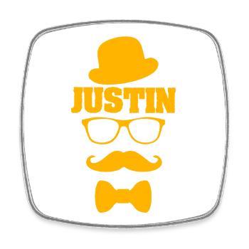 Cool Justin - Square fridge magnet - white - Front