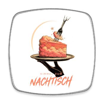 Himmel zum Nachtisch – Wolkenkuchen - Viereckiger Kühlschrankmagnet - Weiß - Vorne